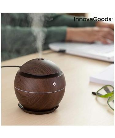 Buy Innovagoods IG814588 Dark Pent Mini Aroma Diffuser - Humidifier in Dark Walnut | Multicolored & Stylish - International Shipping Available - Buy Online on GoSupps.com
