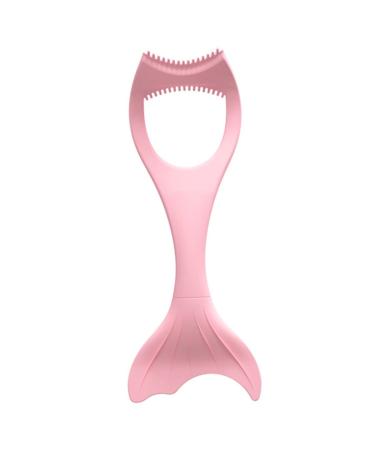 Mikinona Eyeliner Auxiliary Artifact Eyelash Brush Tool Beauty Tools Lash Separator Mold Women Make up Tools Mermaid Lash Tool Buddy False Protective Cover Double Head Miss Pink Silica Gel