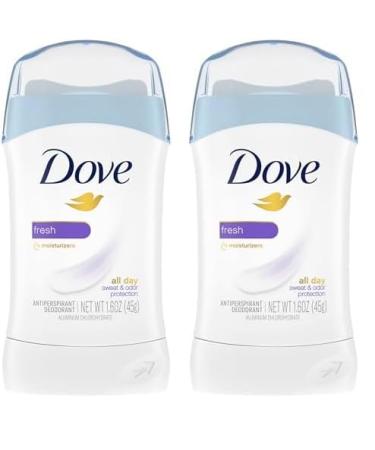 Dove Invisible Solid Deodorant Fresh - 1.6 Oz (Pack of 2)