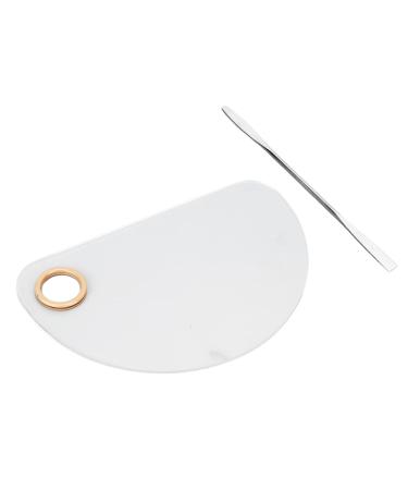 Professional Acrylic Cosmetic Mixing Palette | Semicircle Beauty Tool with Spatula for Makeup Nail Art & Eyelash Application - Buy Online on GoSupps.com