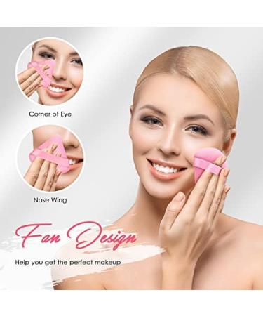 Buy Triangle Powder Puffs 6pcs - Soft Face Makeup Puffs for Loose & Mineral Powder Velour Cosmetic Sponges for Contouring (Black & Pink) - International Shipping Available - Buy Online on GoSupps.com