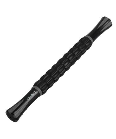 Yansyi Muscle Roller Stick for Athletes - Body Massage Roller Stick - Release Myofascial Trigger Points Reduce Muscle Soreness Tightness Leg Cramps & Back Pain for Physical Therapy & Recovery (Gray)