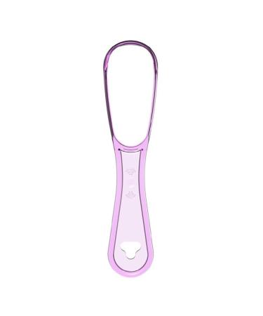 Adult Tongue Scraper Food Grade Plastic Double Sid Care Hygiene Cleaner Brush for Breath Mouth Cleaning Too Food Grade Plastic Tongue Scraper Hell Violet