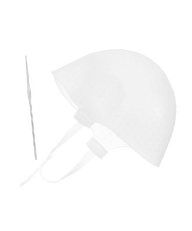 Beavorty Bonnet de Coloration R utilisable avec Crochet et Aiguille pour M ches et Produits de Coloration Capillaire Outil de Coiffure Domicile