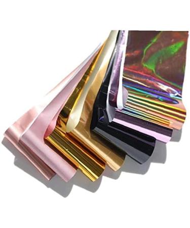 UKD 1bag Girls' Rose Gold Nail Foils Set Holographic Pink Champagne Nail Art Transfer Stickers Metallic DIY Picture Nail Paper Stickers - Buy Online on GoSupps.com