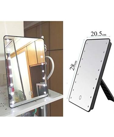 GERALD Oversized LED with Lamp Desktop Vanity Mirror Artifact Desktop Mirror Illuminated XL Beauty Mirror - Buy Online on GoSupps.com