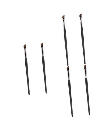 Healeved 6 Pcs Eyebrow Brush Fine Point Eyeliner Angled Eyeliner Brush Women Makeup Brush Artificial Fiber