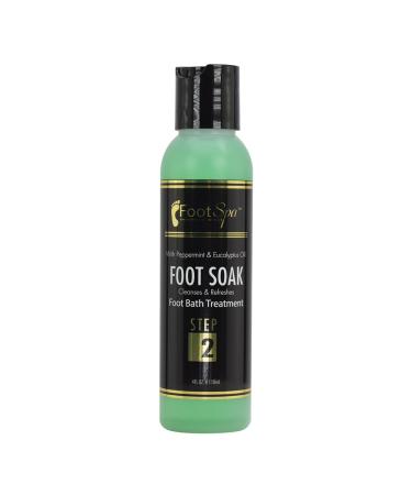 FOOT SPA - Foot Soak Cleanses Softens and Refreshes - Made with Eucalyptus and Peppermint Oil 4 Oz