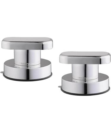 2 Pcs Bathroom Shower Glass Door Suction Cup Safety Knobs Handle Wall Mounted Handrail Grip Tub Shower Handle (Silver Color) - Buy Online on GoSupps.com