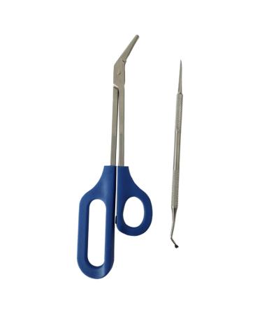 POPETPOP Fingernail Files 3 Sets Silver Color Nail File Stainless Steel Limas De U as Nail Trimmer Daily Life Manicure Kit Grooming Kit for a Friend Long Handle Nail Scissors Elder