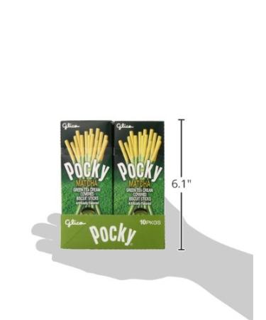 Matcha Green Tea Cream Pocky Biscuit Sticks - 1.41 oz (Pack of 10) - Buy Online on GoSupps.com