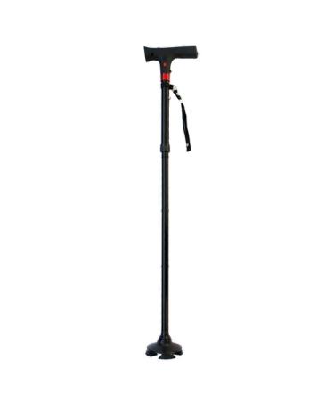Folding Walking Stick Portable Lightweight Walking Crutch with LED Light Aluminum Alloy Height Adjustable 87-94cm for Father's Day Thanksgiving Interesting