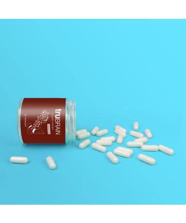 TruBrain Nootropic Capsules - Focus Energy Clarity. Fast Absorbing Nootropics Capsules | Brain Boosters | Improve Memory | Stop Procrastination (Mushrooms) - Buy Online on GoSupps.com