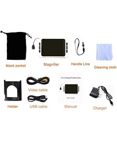 GKPLY LCD Portable Video Digital Magnifier 3.5 Inches Electronic Reading Aid for Visually Impaired Elderly Portable Digital Magnifier Electronic Low Vision Aids with Retractable Bracket. - Buy Online on GoSupps.com
