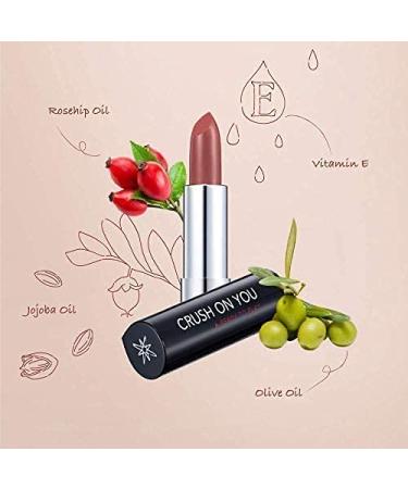 Matte Vegan Lipstick in Frosty Rose with Tangerine Undertones - CRUSH ON YOU (301) - Buy Online on GoSupps.com