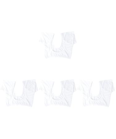 4pcs Absorbing Pads Guard Protector Running Breathable Dress Block Gym Reusable L Girls Shirt Jogging Vest Size Sleeve Size Washable Ladiessize Sweat Proof for Vest Protectors Whitex4pcs 1 Count (Pack of 1)