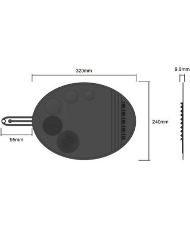 Brush Cleaning Mat Scrubber Mat Multipurpose Portable Washing Tool Silicone Brush Cleaning Mat for Daily Use Eye Brush black - Buy Online on GoSupps.com