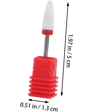 Healeved Nail Grinding Head Nail Drill Bits Manicure Drill Bits Exfoliating Tool Red medium Red - Buy Online on GoSupps.com