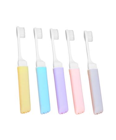 Healeeved 5st collapsible toothbrush false toothbrush daily toothbrush wear -resistant teeth toothbrush collaps