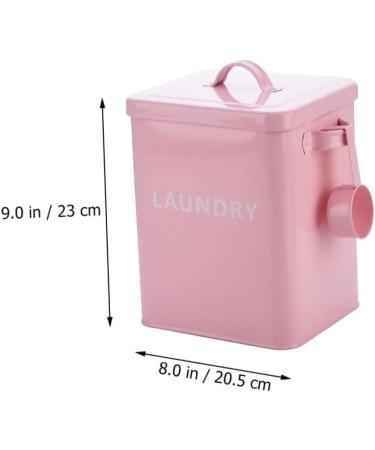 COOLHIYA 1pc Washing Storage Sealing Storage Case Laundry Room Trash Can Iron Pink - Buy Online on GoSupps.com