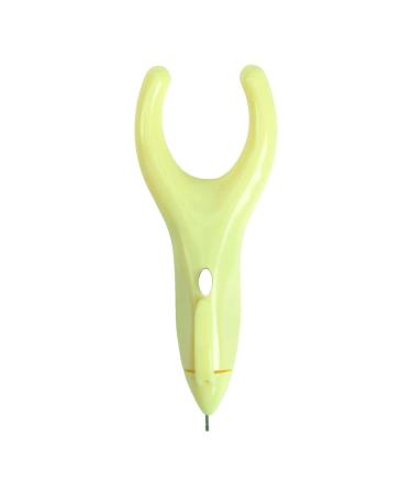 Rhinestone Applicator Rhinestone Picker Dotting Gem Pickup for Making with Fork Design Crystal Gem Pick Up Applicator Tool Gem Pickup for Embroidery and Nail Art Yellow