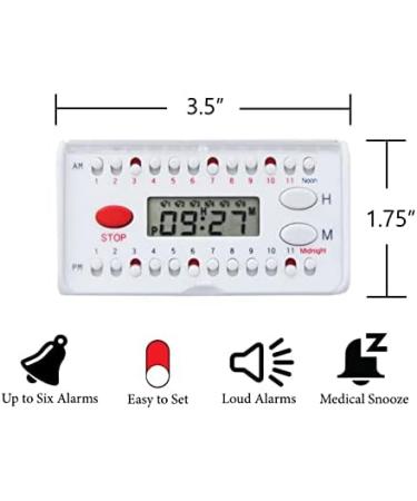 e-Pill 4x Daily Weekly Pill Organizer with Timer | Best Vitamin & Medicine Reminder Box - Buy Online on GoSupps.com