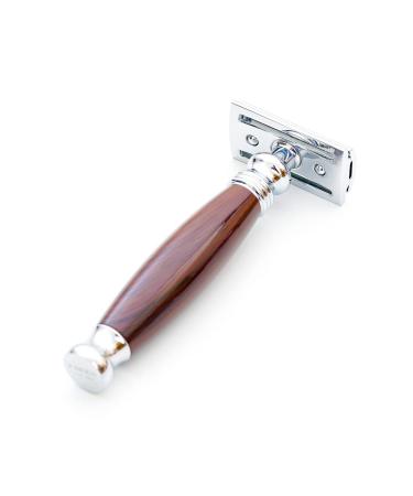 FREED Double Edge Razor - Elegant Purple Sandalwood Aluminum Handle 10 Japanese 6cr13 Stainless Steel Blades - Perfect Gift for Men & Fathers - Buy Online on GoSupps.com