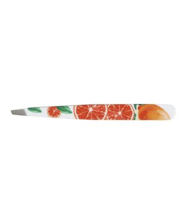 Nippes CITRUS cosmetic tweezers grapefruit | bevelled tip | stainless steel | colourful lacquer | 9 cm long | fine tweezers | tear off eyebrow tweezers