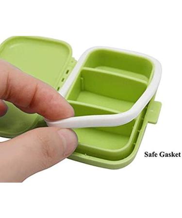 Small Pill Box Supplement Case - Travel Medication Organizer with 3 Compartments | Daily Vitamin Carry Case (Pink White Blue Green) - Perfect for Pocket or Purse - Buy Online on GoSupps.com