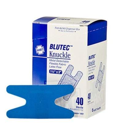 Blue Metal Detectable Knuckle Bandage 40/Box