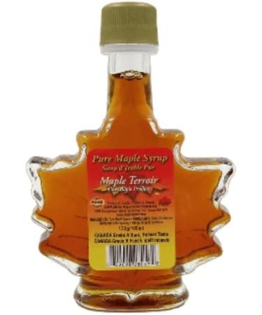 Maple Terroir Pure Maple Syrup 100ml x 6 Bottles | Grade A Dark Robust Taste | 100% Pure Quebec Maple Syrup | Maple Leaf-Shape Glass Bottle | Made in Canada - Buy Online on GoSupps.com
