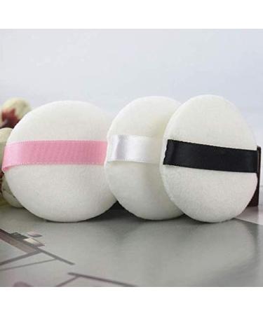 Shop 3-Piece Super Soft Velour Powder Puff Set - 2.16 Inch Facial Puffs with Ribbon (Random Colors) | International Shipping Available - Buy Online on GoSupps.com