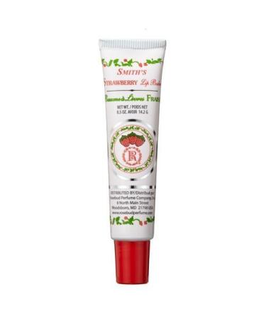Rosebud Lip Balm Tube, Strawberry.5 Ounce Strawberry 0.5 Ounce (Pack of 1)