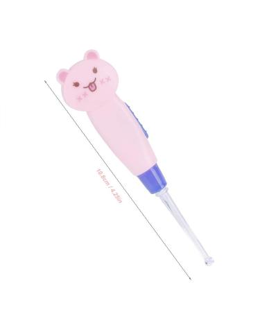 Cute Cartoon LED Flashlight Earpick Earwax Remover ABS Sanitary Flashlight Function for Baby Care (Pink Cat - Buy Online on GoSupps.com