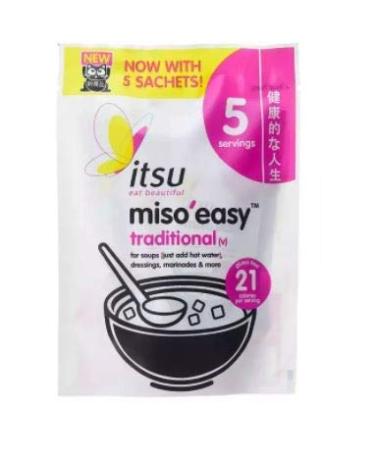 Itsu Miso'Easy Traditional Miso 105g (Pack of 5 x 21g) - Itsu's delicious miso paste is blended with herbs and spices to create delicious, delicious miso
