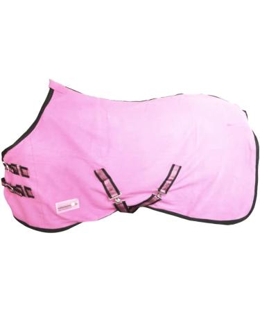 RL24 Sweat Rug BASICLINE - Breathable Fleece Transport Blanket for Horses - Neon Pink 165cm - Buy Online on GoSupps.com