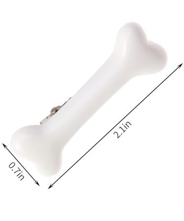 10PCS Dog Bone Hair Clips - Decorative Alligator Barrettes for Cosplay Costume, Christmas Halloween Accessories - 5Pairs White - Buy Online on GoSupps.com