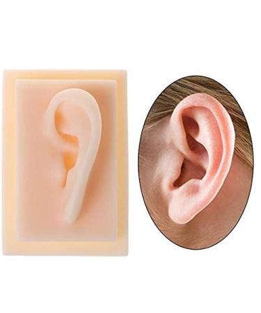 GRFIT Ear Model A Pair Ear Model Human Silicon Ear Model The Human Ear Model Skin Color Durable Medical Research for The 9.7 X 6.3Cm/3.82 X 2.48Inch