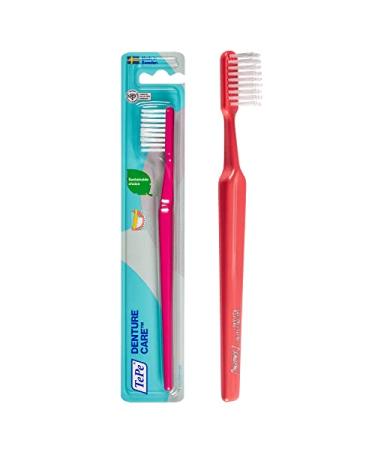 TEPE Denture Care Denture Brush, Adult Denture-Cleaner Toothbrush for Full or Partial Dentures