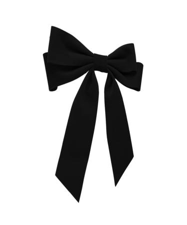 Shop Elegant Velvet Hair Bow Clips & Satin Ribbon Hairpins - Perfect Party Accessories in Black - Buy Online on GoSupps.com
