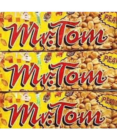 Mr Tom Peanut Brittle Bars Nut Vegan Hamper x 12 Bars and TinTastic Silver Window Lid Refillable Tin - Buy Online on GoSupps.com