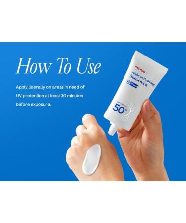ma:nyo Hyaluron Hydrating Sunscreen 50ml (1.69 fl oz) SPF 50+ Lightweight Vegan Wide Spectrum UV Protection (Sunscreen (50ml)) - Buy Online on GoSupps.com