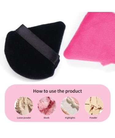 12 Pieces Triangle Powder Puff Set - Soft Makeup Sponge for Face & Body | Perfect for Loose & Setting Powder | Ideal Cosmetic Foundation for Women - Buy Online on GoSupps.com