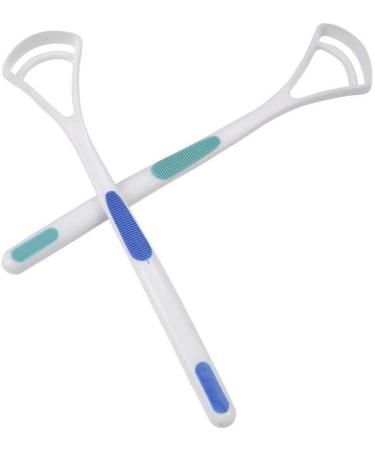 Qingshangmmm Tongue Cleaner Scraper - 2 Pack for Fresh Breath & Oral Health | Removes Bacteria - 18cm for Adults & Children - Buy Online on GoSupps.com