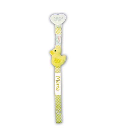 Zigozago Handmade Yellow Pacifier Chain with Clip & Cute Duck International Shipping Available - Buy Online on GoSupps.com