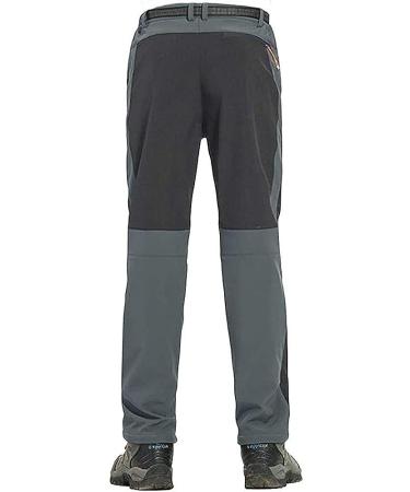 GMTTFOUR Men's Waterproof Snow Ski Hiking Pants - Fleece Lined, Reinforced Knees, Zipper Pocket - Grey01 Large - Buy Online on GoSupps.com