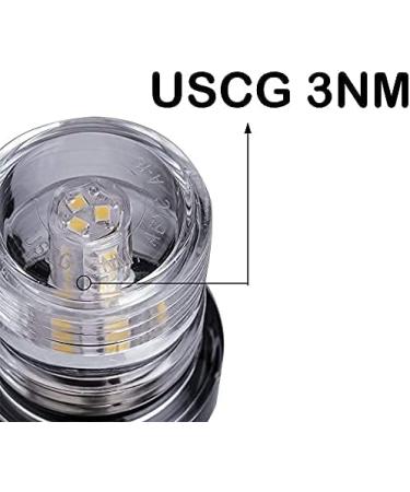 9 Foldable White LED Boat Stern and Anchor Light | 3 NM Visibility | Marine Navigation Light for Pontoon, Fishing Boats | 12-24V - Buy Online on GoSupps.com