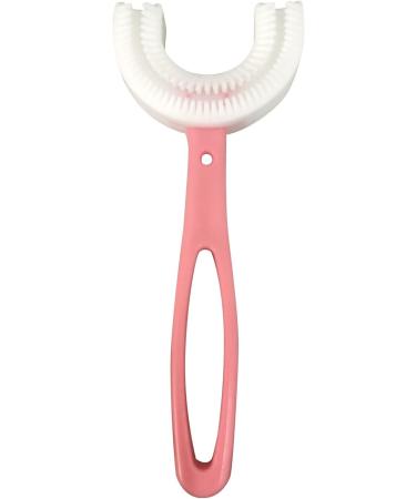2Pcs Kids U- Shaped Toothbrush Manual Toothbrush Oral Cleaning Tools for Children Training Teeth Cleaning Whole Mouth Toothbrush 360 Oral Teeth Cleaning Design for Toddlers and Children (Pink) - Buy Online on GoSupps.com