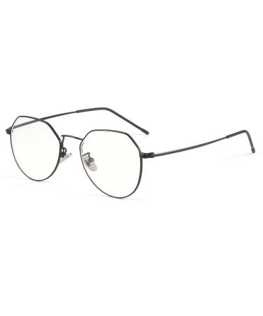 Eye PhD women's fashion polygon anti-blue light computer reading lane HD lens radiation protection men's glasses Diopter +1.0 to +3.0.02 +1.0 +1.0 02