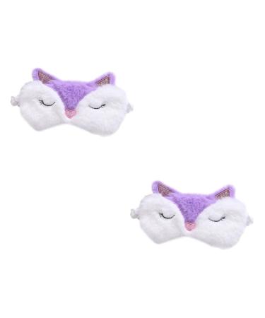 Beavorty 2 Pi ces Masque pour les yeux de renard masque pour les yeux lavable aveugle patch yeux bandeau yeux ombres paupi res fard paupi res blanc cache-oeil ombre paupi res endormie